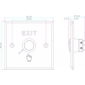 VIDOS OP06 Exit-Taster