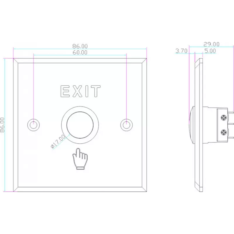VIDOS OP06 Exit-Taster