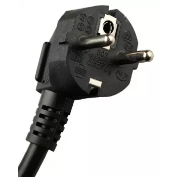 GETFORT LGF-06-Z 19-Zoll 1U 6-fach Schuko Stromverteilungseinheit (PDU) - 1,8 m Kabel, 16 A, 230 V, Schwarz