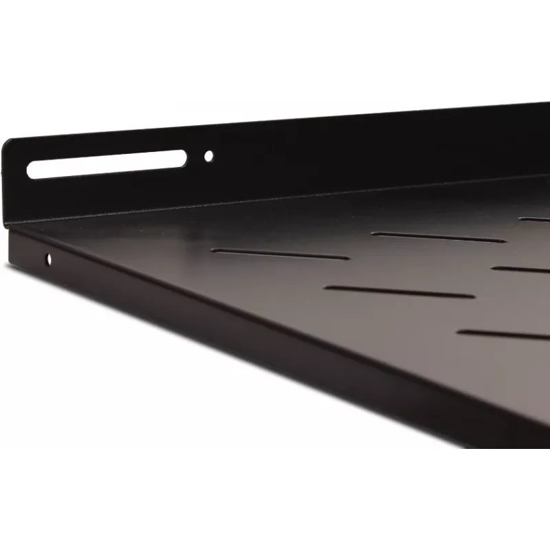 Getfort 100cm Festes Rackregal 1U 19 inch Schwarz 80kg