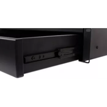GETFORT GF-2U-drawer 2U Rack-Schublade - 19-Zoll Stahl, Schwarz, abschließbar, 25 kg Tragfähigkeit
