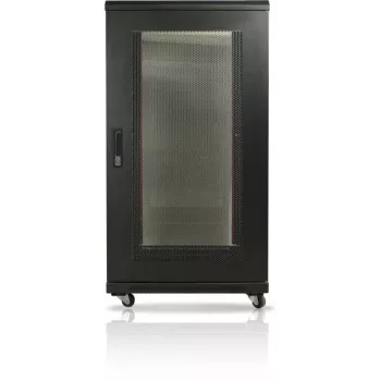 GETFORT 19-Zoll 22U Stand-Serverrack-Schrank 600x600mm perforierte Stahltüren schwarz