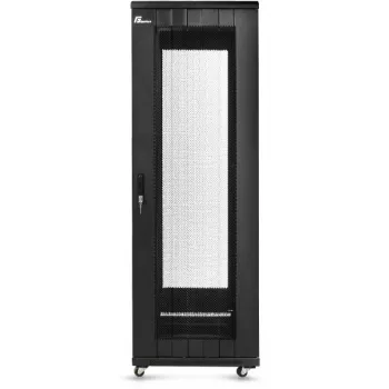 GETFORT 19-Zoll 42U 600x800 freistehender perforierter Server-Rack-Schrank - Schwarz (RAL 9005)