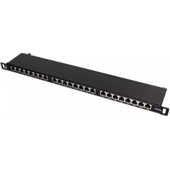 Patch Panel FTP Cat.5e 24 Port 0.5U Schwarz GETFORT PGF-5EFTP24-B8