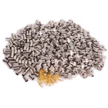 GETFORT BNC-Z RG59 Crimp BNC Male Plug für RG59 Koaxialkabel, 100 Stück