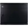 GETFORT 19 inch CALI 9U 600x450 Wandgehäuse mit Stahltür, Schwarz (RAL 9005)