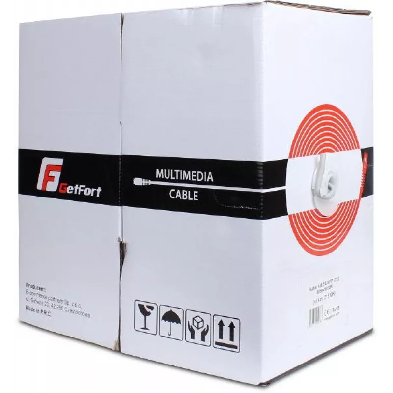 GETFORT Cat.6 U/UTP PVC Netzwerkkabel 305m (1000ft) - Grau