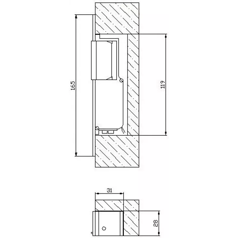 ELEKTRA-PLUS R2 Narrow Right Electric Strike 1340