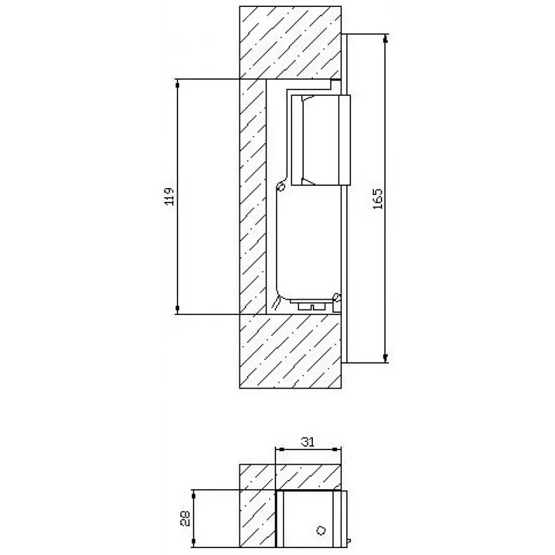 ELEKTRA-PLUS R2 Narrow Left Electric Strike 1339