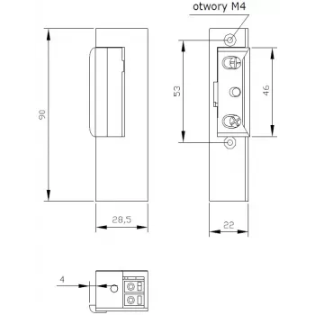 ELEKTRA-PLUS R3 Right Electric Strike Without Blockade 2191
