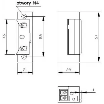 ELEKTRA-PLUS R4 Symmetrischer Elektrotüröffner mit Memory, ohne Blockierung