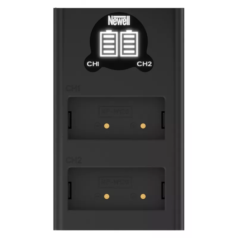 Newell Dual-Channel DL-USB-C Ladegerät für Fujifilm NP-W126 Akkus
