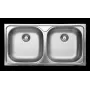 DEANTE ZEX 0203 2-Bowl Steel Sink with Drainer