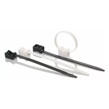 TRYTYT UP-1035UV Universal-Kabelhalter mit Band, UV-beständig, Schwarz, 100 Stück