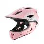 ROCKBROS TT-32002 Rabbit Kinder-Konvertierhelm mit abnehmbarem Kinnschutz, Größe M (54-58 cm), Pink