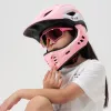 ROCKBROS TT-32002 Rabbit Kinder-Konvertierhelm mit abnehmbarem Kinnschutz, Größe M (54-58 cm), Pink