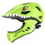 ROCKBROS TT-32004 Shark Kinderfahrradhelm mit abnehmbarem Kinnschutz, Größe M (54-58 cm), Grün