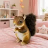 LEAN TOYS Plüsch-Eichhörnchen Maskottchen Kuscheltier Realistisch Braun 22 cm