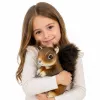 LEAN TOYS Plüsch-Eichhörnchen Maskottchen Kuscheltier Realistisch Braun 22 cm