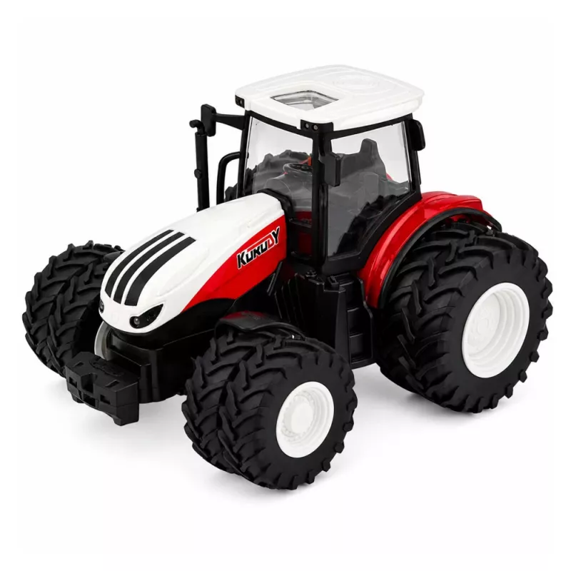 LEAN TOYS Landwirtschaftlicher Traktor mit Förderband, RC Ballenlichter, ferngesteuert, Maßstab 1:24
