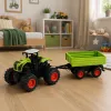 LEAN TOYS hoher Landwirtschaftstraktor mit Kippanhänger, ferngesteuert RC 1:16