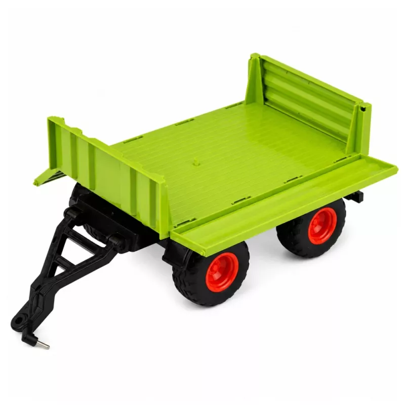 LEAN TOYS hoher Landwirtschaftstraktor mit Kippanhänger, ferngesteuert RC 1:16