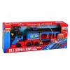 LEAN TOYS Lokomotiv-Transporter mit Autos, Schienen, Abschussrampe, Lichtern und Geräuschen