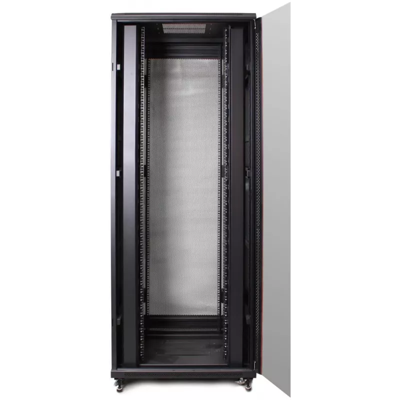 GETFORT 19-Zoll 42U 800x800 Standschrank Schwarz