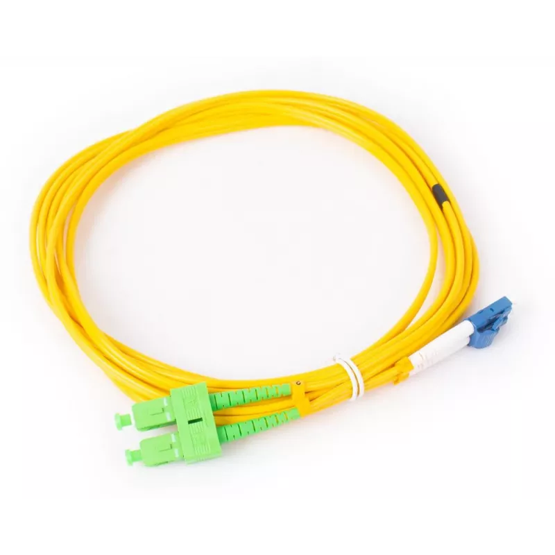 GETFORT SM SC/APC auf LC/UPC Duplex Glasfaser-Patchkabel 3m (9,84ft) LSZH Gelb