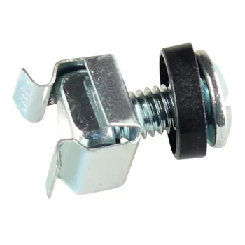 GETFORT Rack-Montageset 100-teilig - M6-Schrauben, Käfigmuttern, Unterlegscheiben - Schwarz