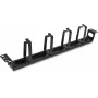 GETFORT OGF-MRB 1U Horizontal Metal Cable Management Panel with Brush Pass-Through, Black
