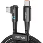 Voltage PowerAngle USB-C auf USB-C Kabel 100W PD 100cm Schwarz