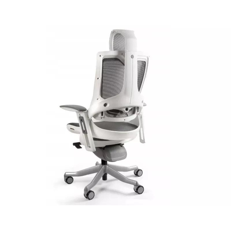 UNIQUE Wau 2 NW41 Ergonomischer Bürostuhl, Kohlefarben/Weißes Netz