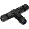 ORNO OR-AE-13602 T-Verbinder IP68, 3x4mm², 450V/25A, Schwarz