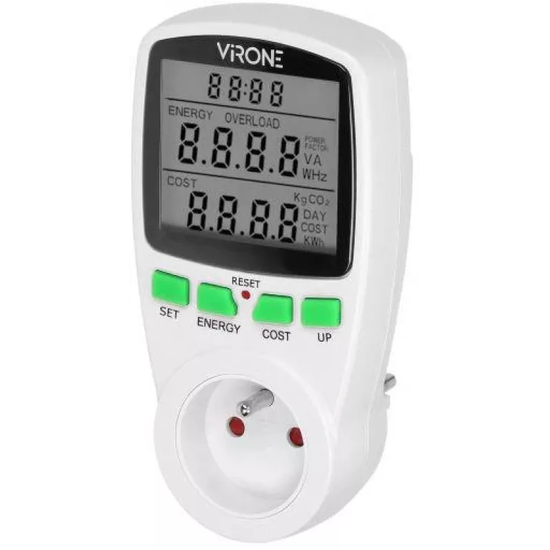 VIRONE EM-4 Ein-Tarif-Wattmeter und Energieberechner