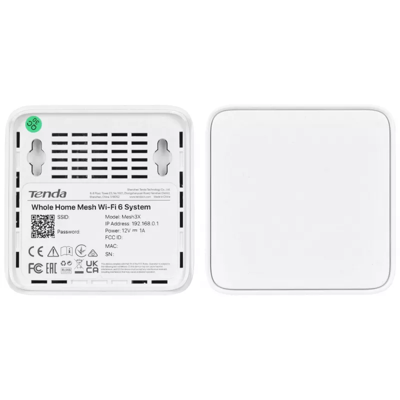 Tenda EX3 (2er-Pack) Dual-Band Wi-Fi 6 Mesh-System AX1500 Weiß