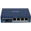 Hikvision DS-3D504TP-A Gigabit PoE Glasfaser-Transceiver, 4 PoE-Ports, 1 SC-Glasfaserport