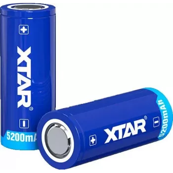XTAR 26650 3,7 V 5200 mAh geschützter Li-Ion-Akku (Button Top)