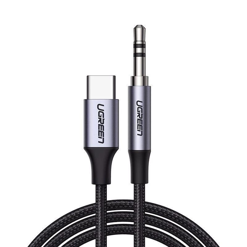UGREEN AUX Stereo Audio Kabel 3,5mm Mini Klinke auf USB Type-C 1m Schwarz (CM450 20192)