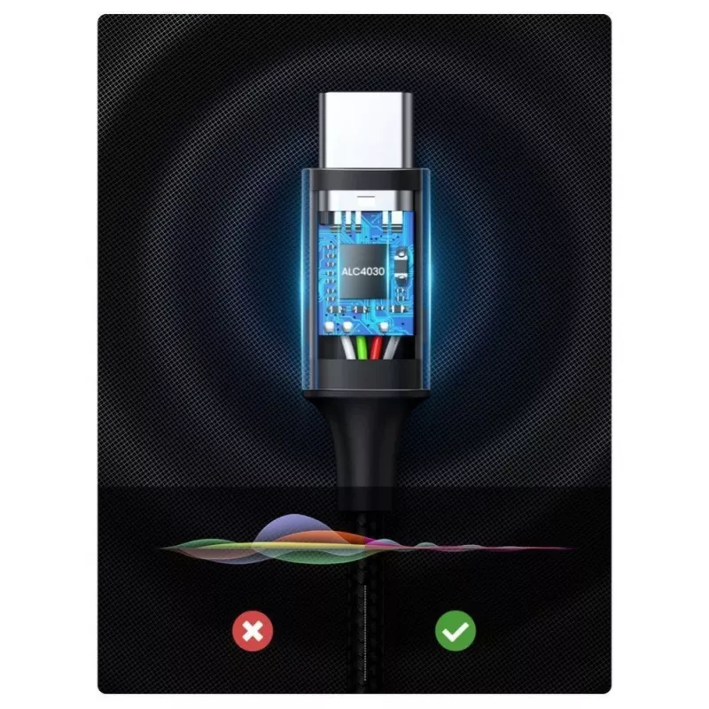 UGREEN AUX Stereo Audio Kabel 3,5mm Mini Klinke auf USB Type-C 1m Schwarz (CM450 20192)