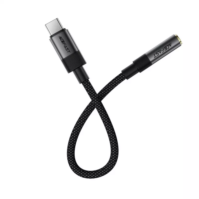 Acefast USB-C auf 3,5 mm J12 Audio-Adapter Schwarz