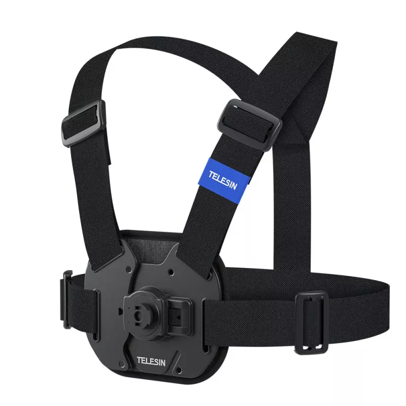 TELESIN Brustgurt-Halterung für Insta360 GoPro SJCAM DJI Xiaomi Action-Kameras - Schwarz