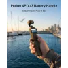 TELESIN 5000mAh Akkugriff Powerbank für DJI Osmo Pocket 3 / 4, USB-C, Schwarz