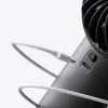 JISULIFE Handheld Fan 4 Schwarz - Tragbarer USB-wiederaufladbarer Mini-Ventilator mit 3 Geschwindigkeiten, klappbarem Design