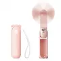 Jisulife Life8 Handheld Fan Tragbarer USB-Ventilator mit Powerbank 2000mAh und Taschenlampe - Pink