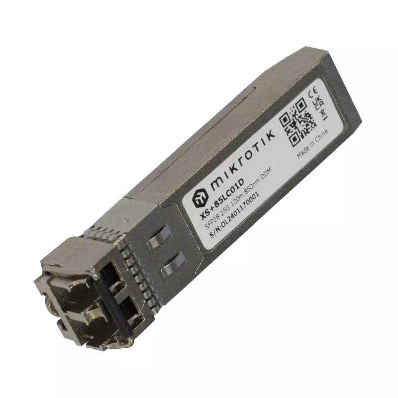 MikroTik XS+85LC01D SFP+ 10GbE 850nm 300m LC Duplex Multi-Mode Fiber Transceiver Modul