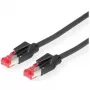 Draka Comteq S/FTP Patchkabel Cat6 10m - 15m - RJ-45 - RJ-45 - Schwarz