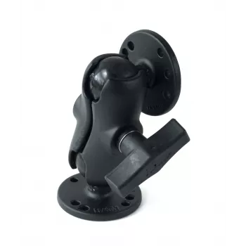 RAM MOUNTS C Size Short Double Socket Arm mit 2x 2,5 Zoll runden Basen