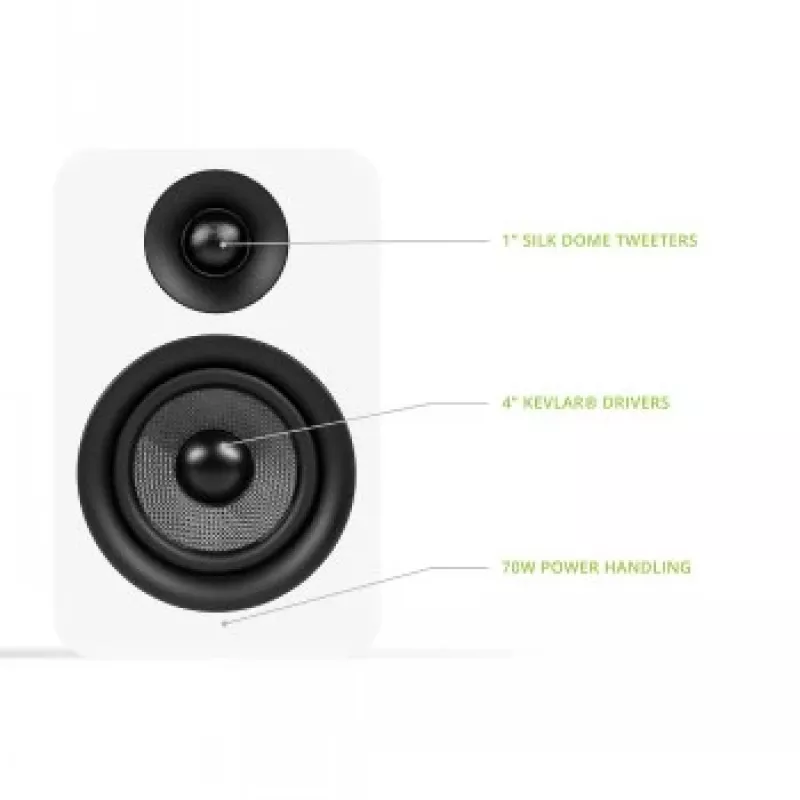KANTO AUDIO YUP4W Passive Regallautsprecher Paar - Weiß