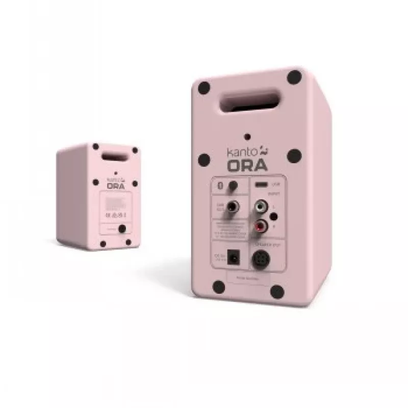 KANTO AUDIO 100W Powered Reference Desktop Lautsprecher mit Bluetooth - Pink, Paar (inkl. USB-C-Netzkabel)